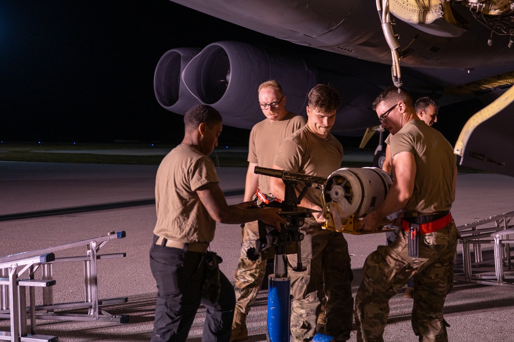 Barksdale B-52s depart Andersen Air Force Base