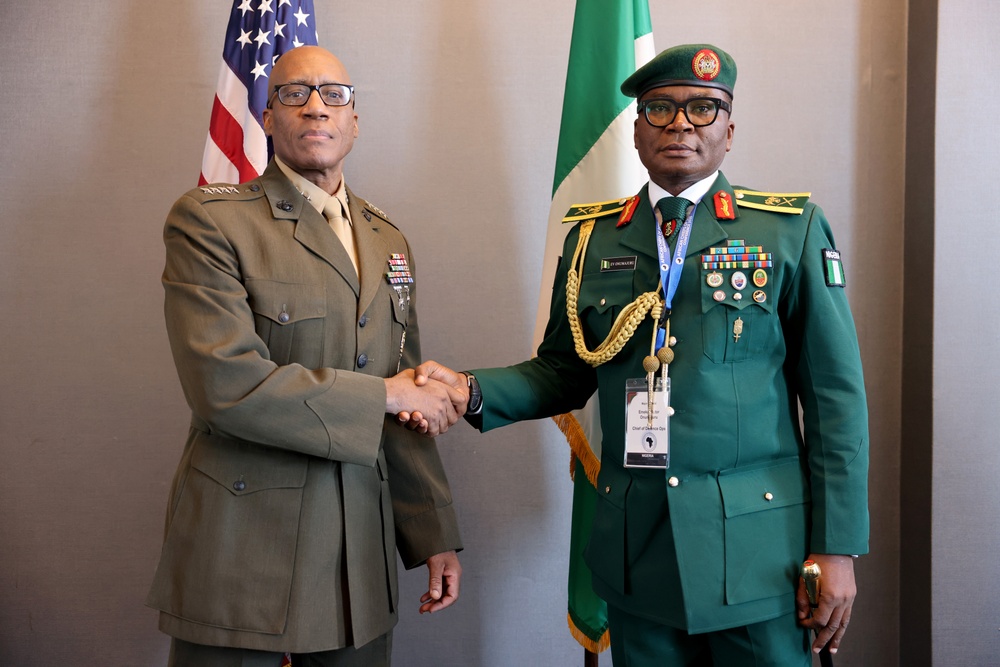 Gen. Langley conducts a bilateral engagement with Nigeria during ACHOD