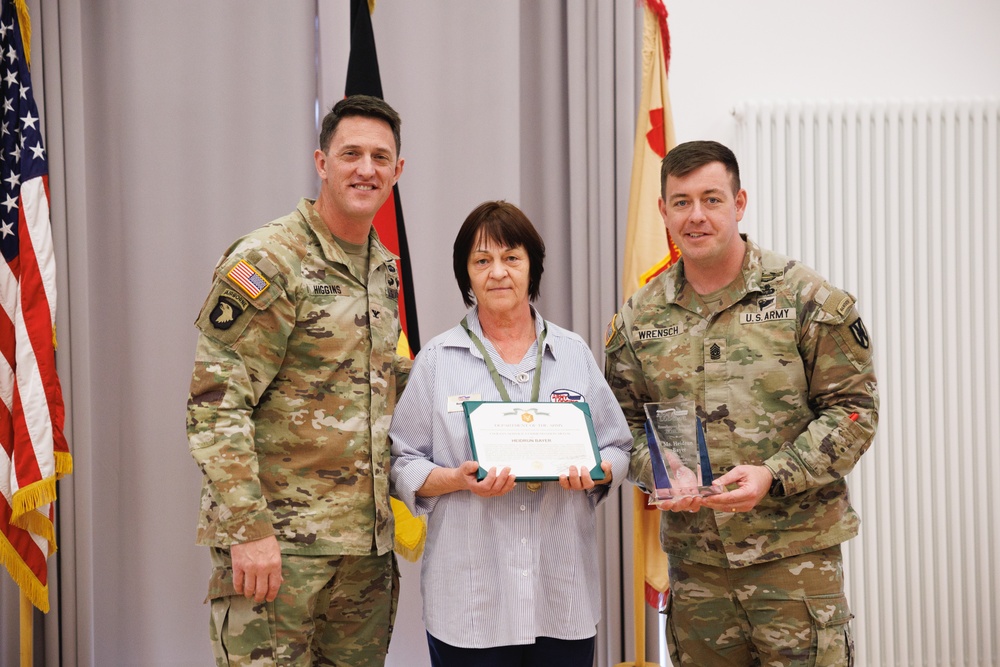 U.S. Army Garrison Rheinland-Pfalz honors outstanding employees at quarterly Awards and Recognition Ceremony