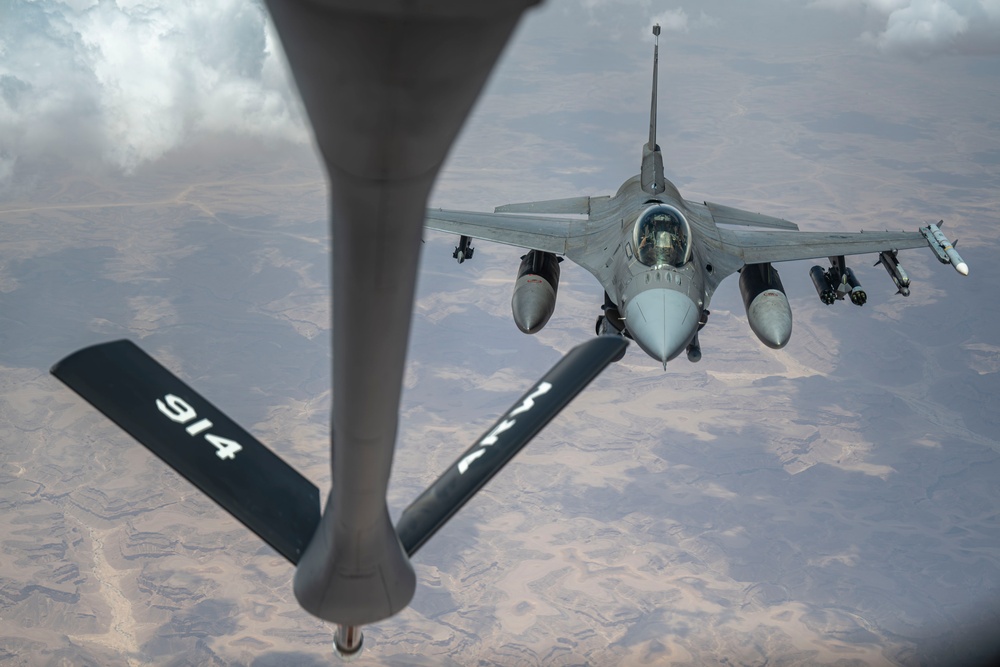 Air superiority maintained by Fighting Falcons