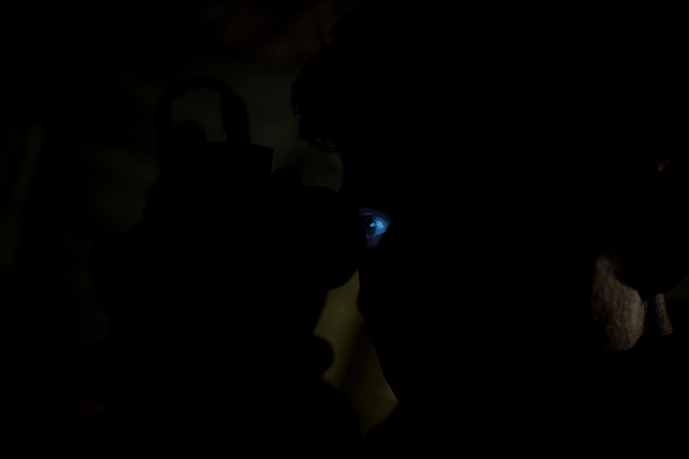 Thunderbolts appear in the night sky over USCENTCOM AOR