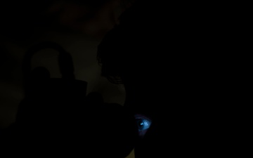 Thunderbolts appear in the night sky over USCENTCOM AOR