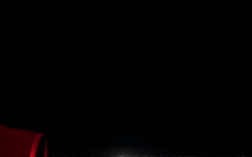 Thunderbolts appear in the night sky over USCENTCOM AOR