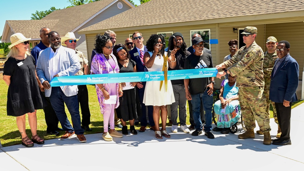 Airmen volunteer with Habitat for Humanity  