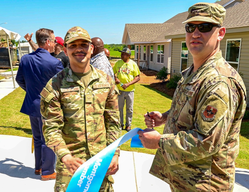 Airmen volunteer with Habitat for Humanity  