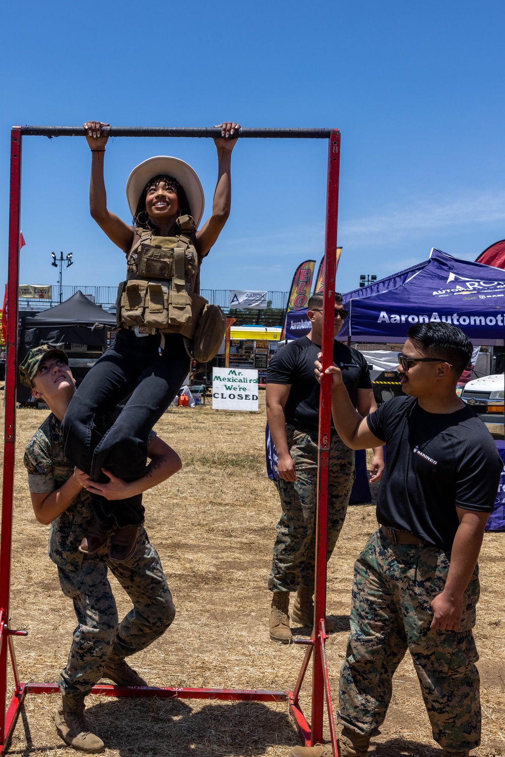 U.S. Marines attend a Valley Center Stampede Rodeo and Memorial Festival