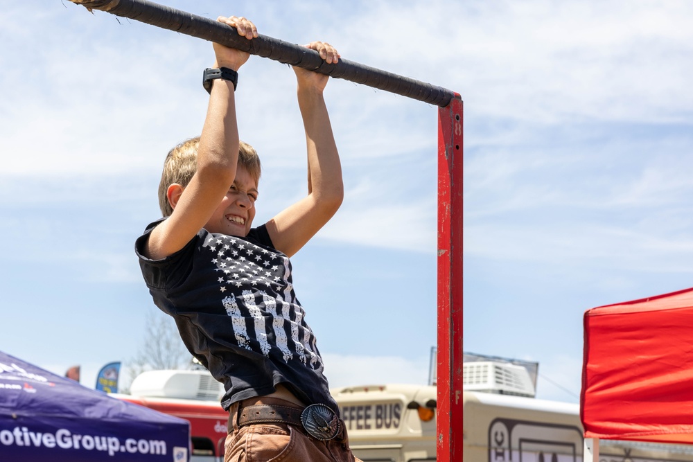 U.S. Marines attend a Valley Center Stampede Rodeo and Memorial Festival