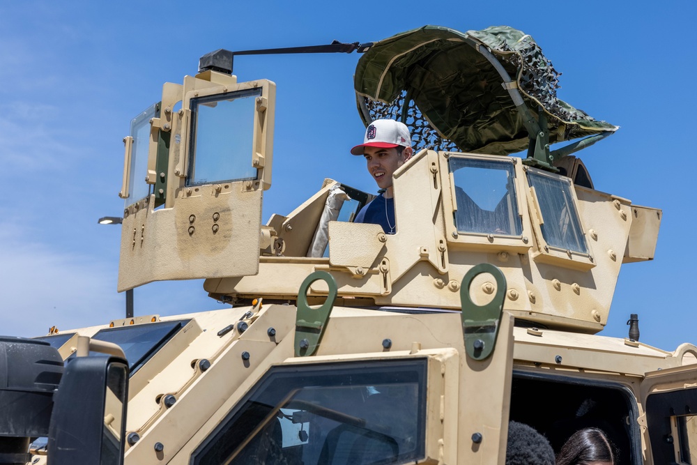 U.S. Marines attend a Valley Center Stampede Rodeo and Memorial Festival