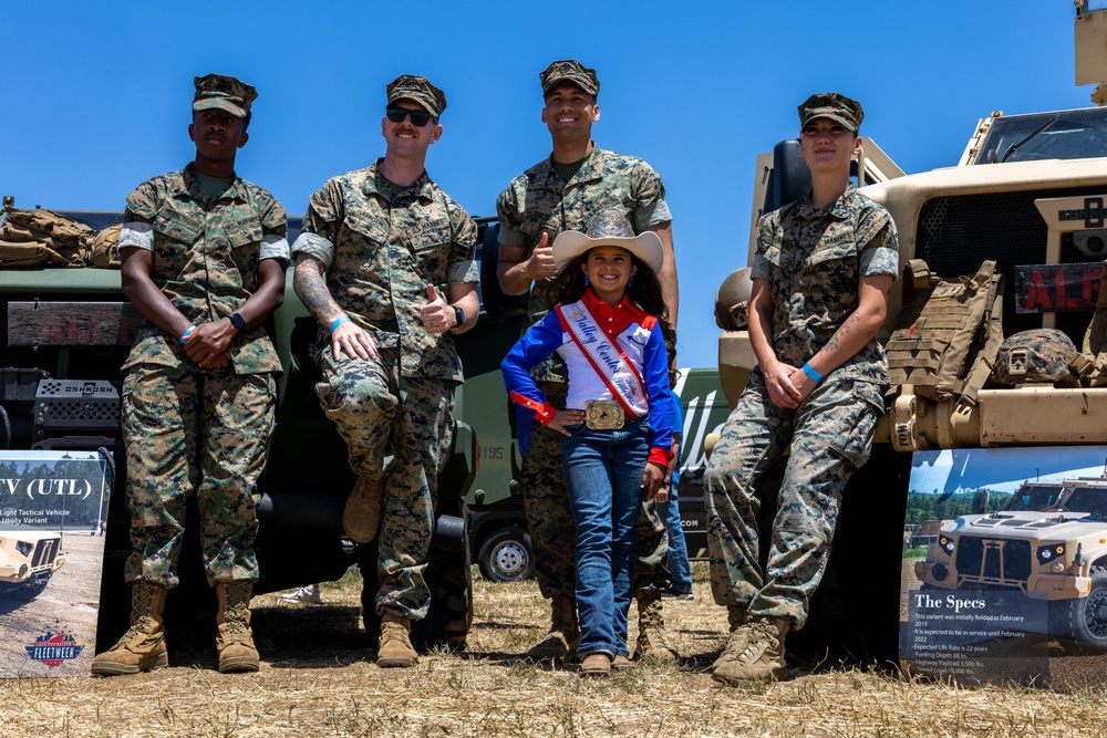 U.S. Marines attend a Valley Center Stampede Rodeo and Memorial Festival