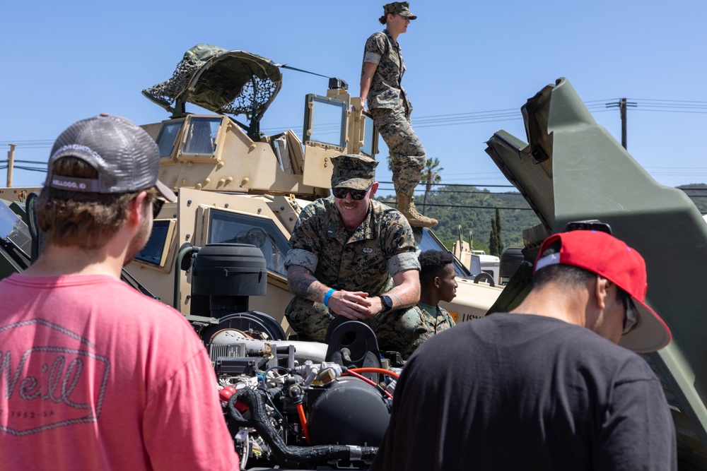 U.S. Marines attend a Valley Center Stampede Rodeo and Memorial Festival
