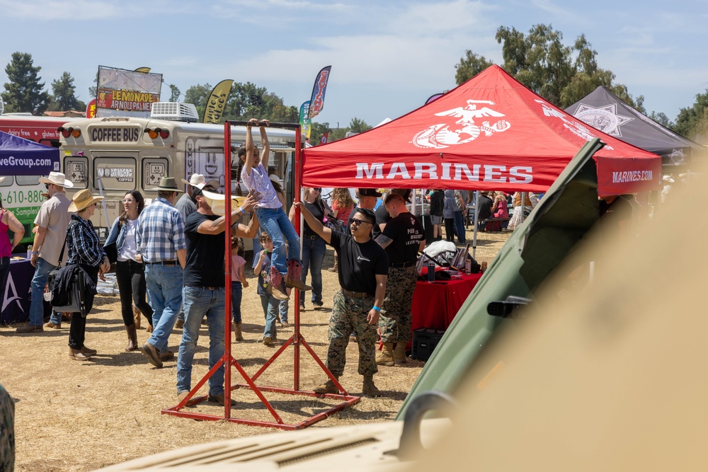 U.S. Marines attend a Valley Center Stampede Rodeo and Memorial Festival