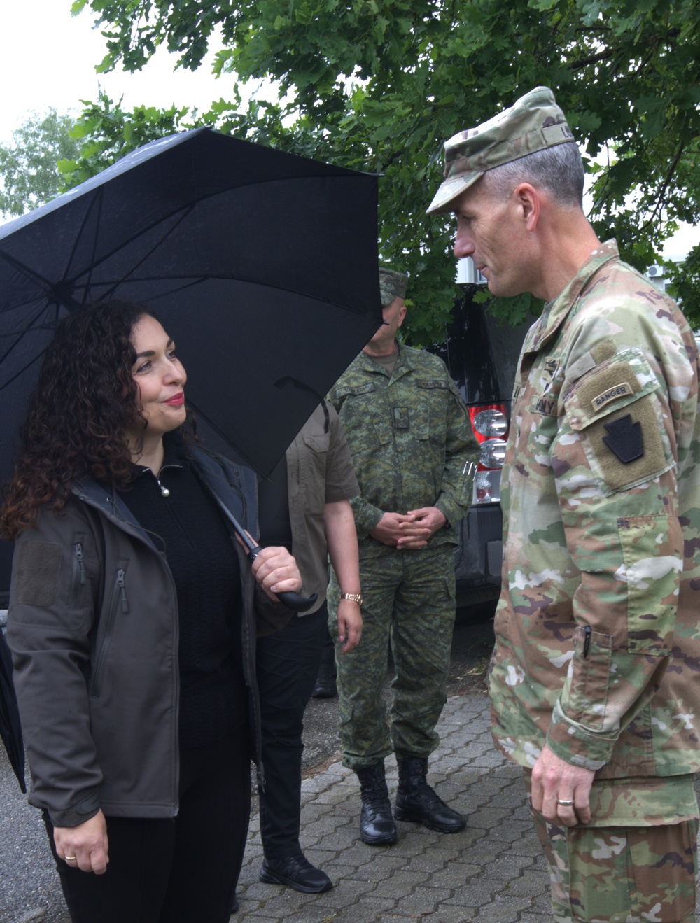 Kosovo President visits 28th ID soldiers during Immediate Response 25