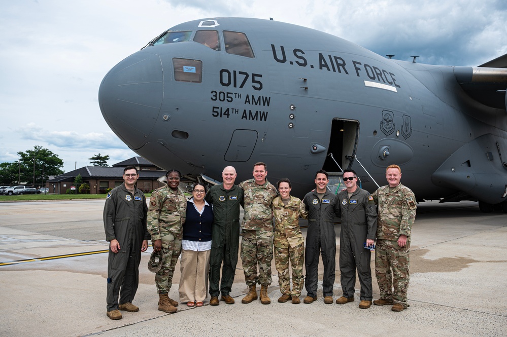 621 CRW Commander Celebrates Fini Flight