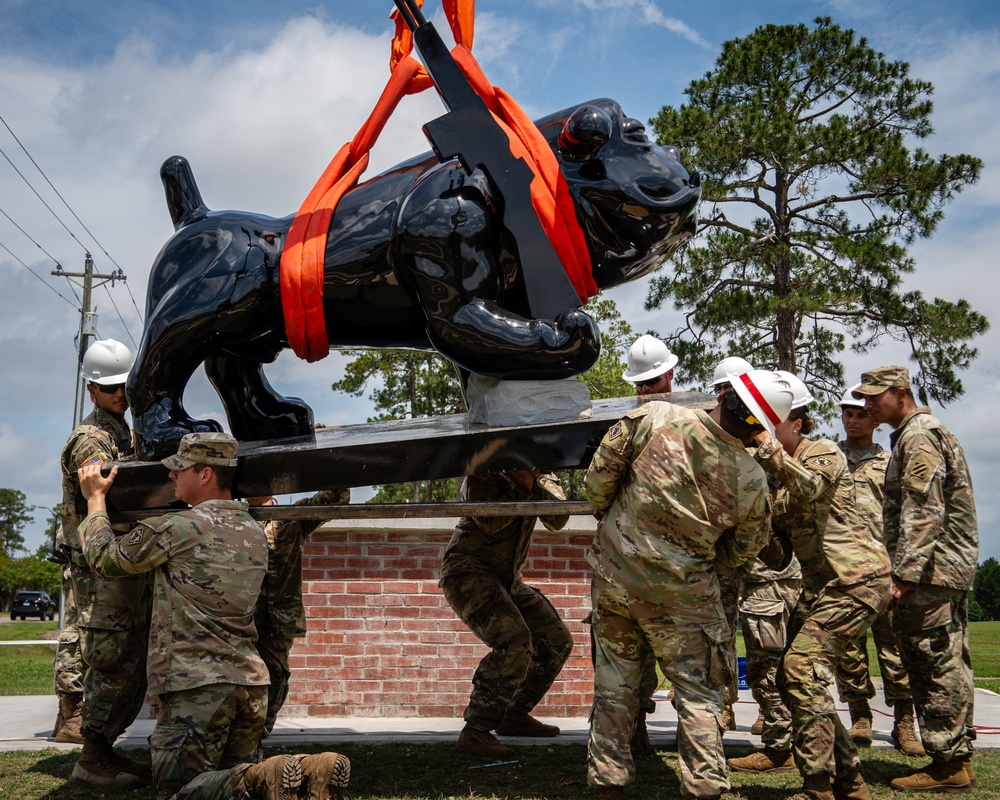 New Rocky the Bulldog Statues placed on Fort Stewart