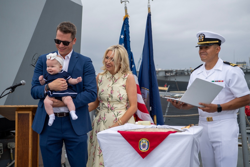 Mustin Baby Baptized Aboard Namesake Warship