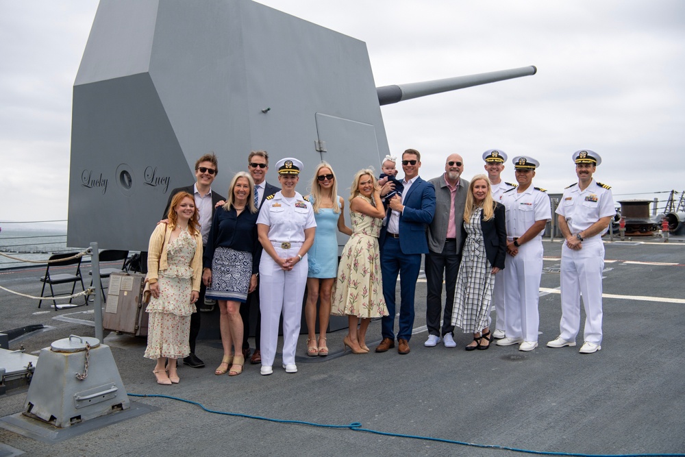 Mustin Baby Baptized Aboard Namesake Warship