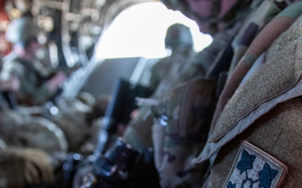 1st Combat Aviation Brigade transports 2nd Battalion, 12th Infantry Regiment along the southern border