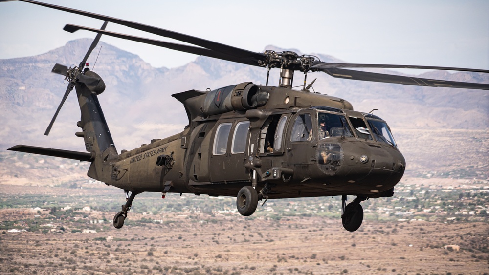 1st Combat Aviation Brigade transports 2nd Battalion, 12th Infantry Regiment along the southern border