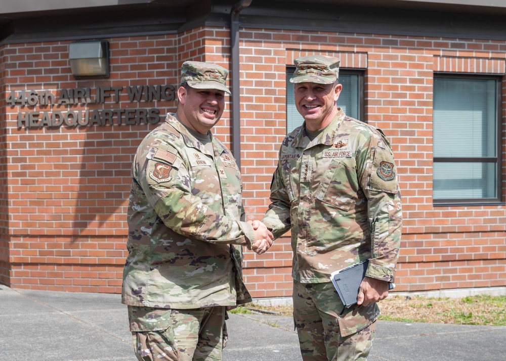 446th AW Welcomes Gen. Lamontagne