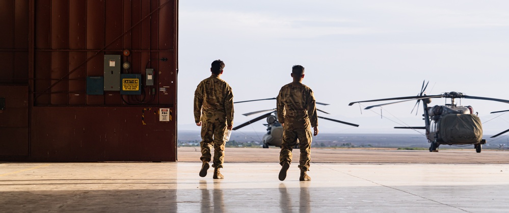 1st Combat Aviation Brigade transports 2nd Battalion, 12th Infantry Regiment along the southern border
