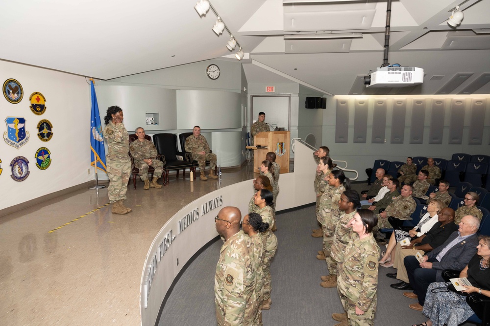Col. Angelique Van-Patterson takes command of the 60th Inpatient operations Squadron