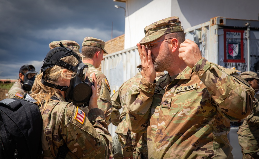 151 CBRN Battalion M53A1 Pro Mask Training
