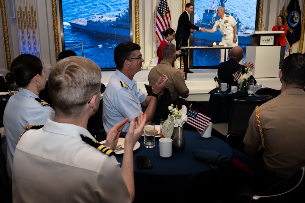 Coast Guard joins fellow sea services at the New York Stock Exchange for Fleet Week New York