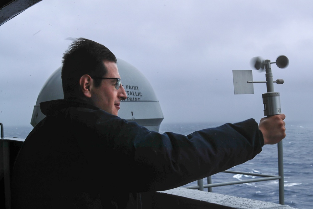 George Washington Sailors Take Daily Weather Readings