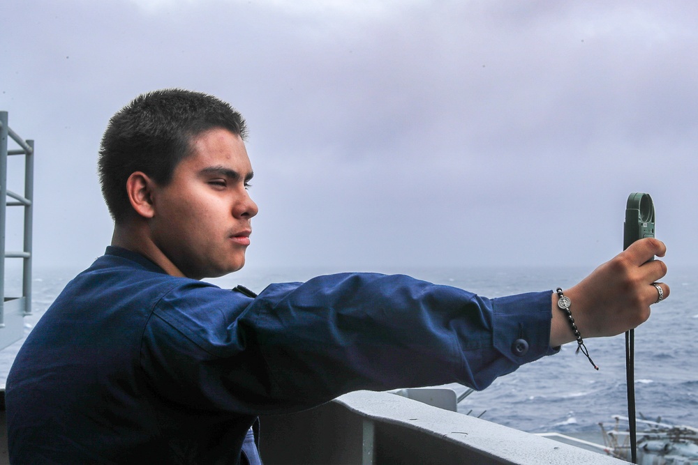 George Washington Sailors Take Daily Weather Readings
