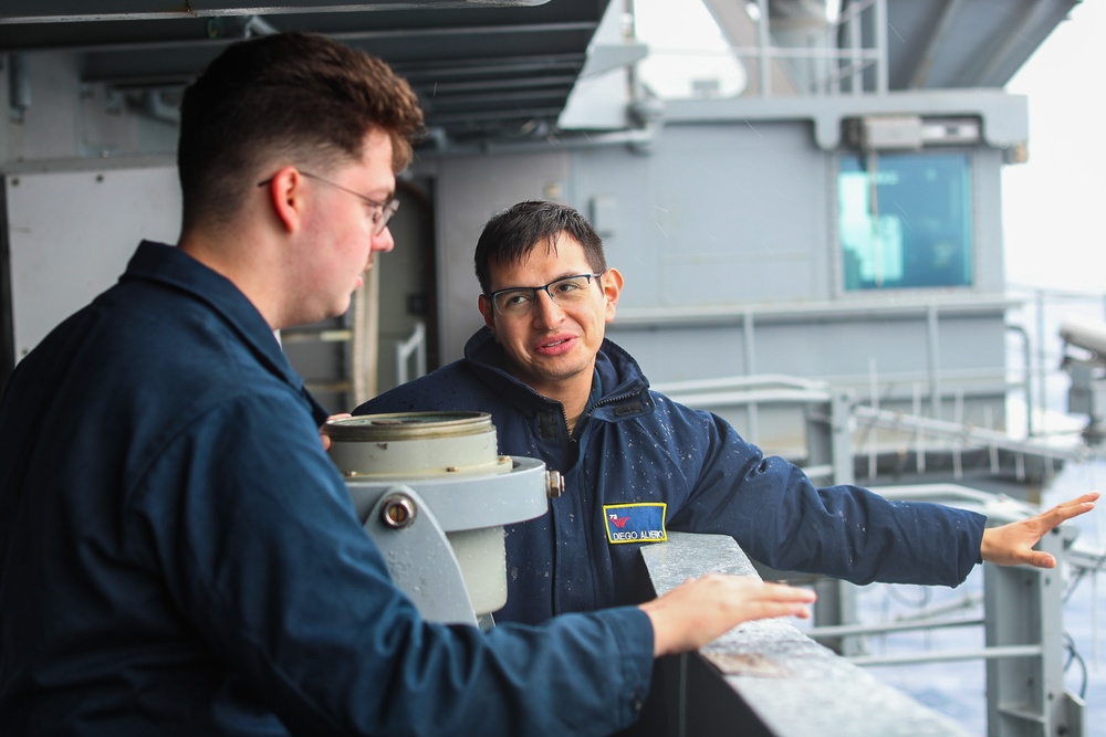 George Washington Sailors Take Daily Weather Readings