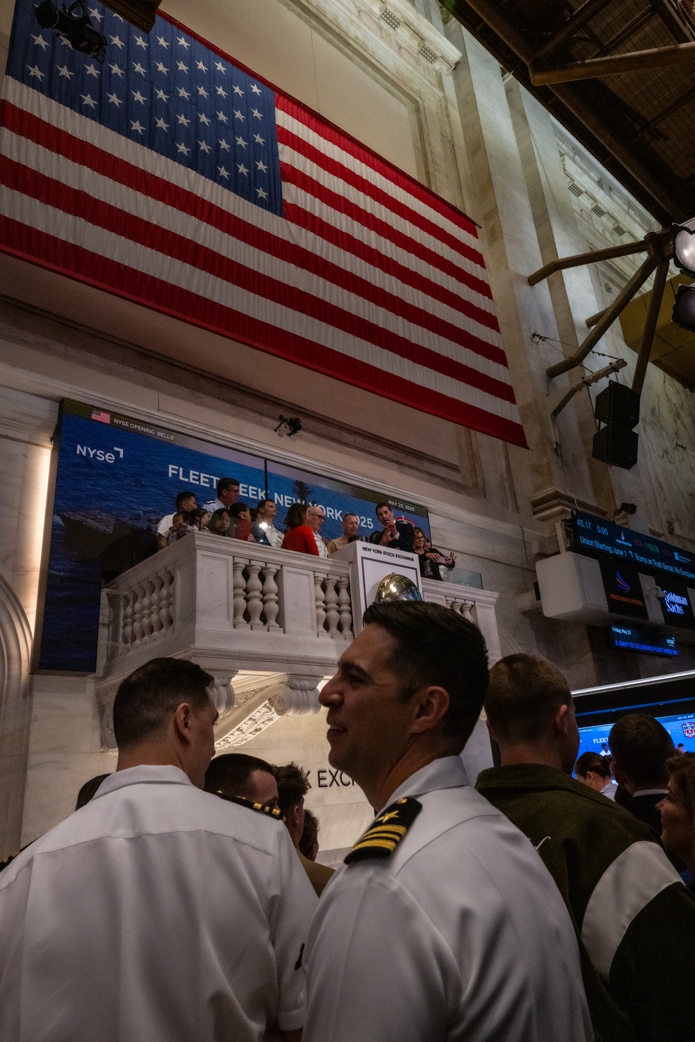 Coast Guard joins fellow sea services at the New York Stock Exchange for Fleet Week New York