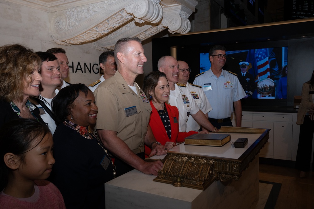 Coast Guard joins fellow sea services at the New York Stock Exchange for Fleet Week New York