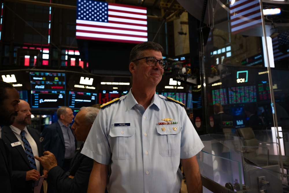 Coast Guard joins fellow sea services at the New York Stock Exchange for Fleet Week New York