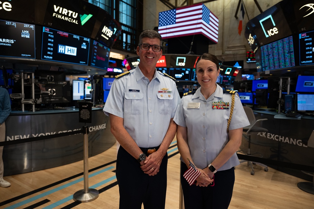 Coast Guard joins fellow sea services at the New York Stock Exchange for Fleet Week New York