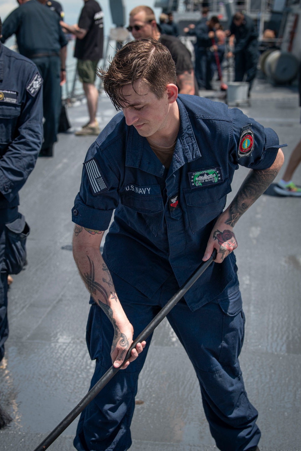 USS Higbee freshwater washdown