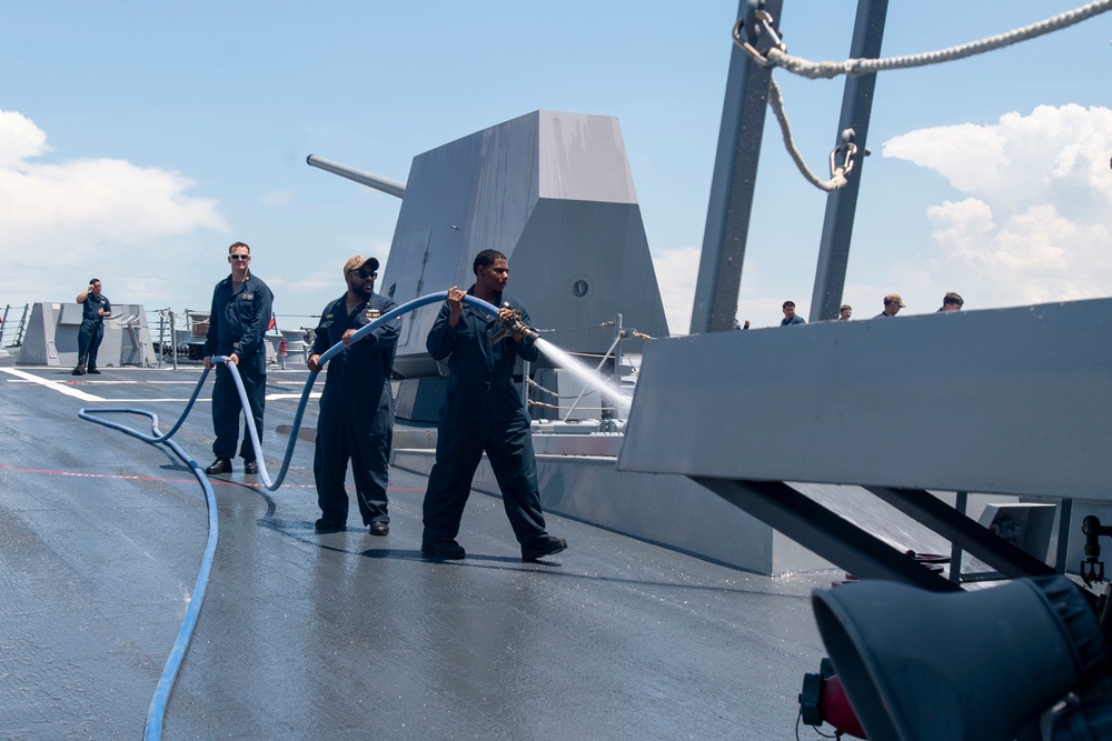 USS Higbee freshwater washdown