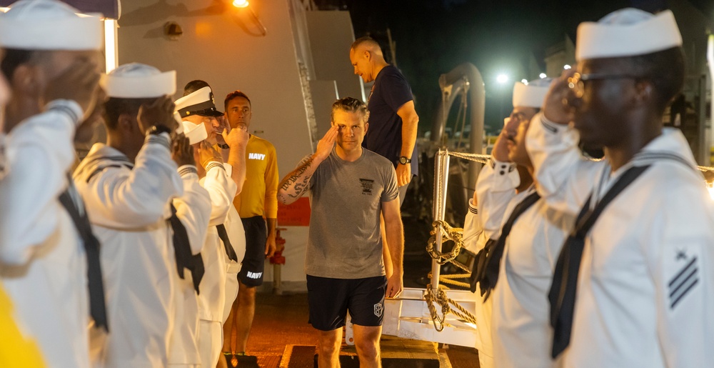 Secretary of Defense Pete Hegseth Visits USS Dewey