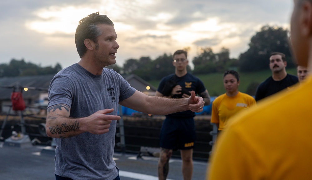 Secretary of Defense Pete Hegseth Visits USS Dewey