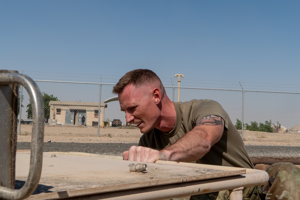 386th ELRS Pitch and Run training