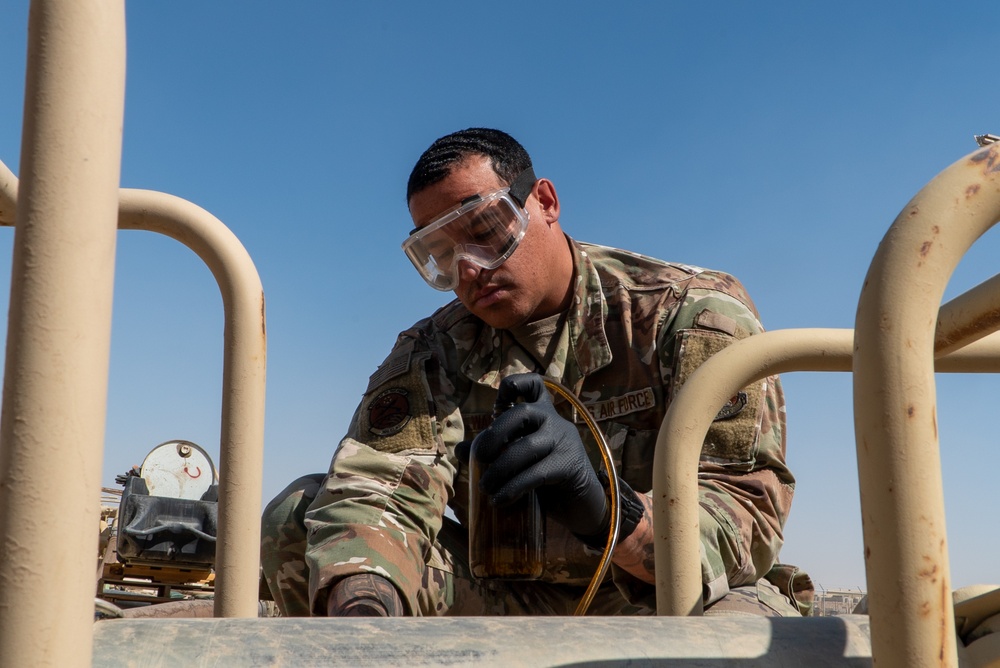 386th ELRS Pitch and Run training
