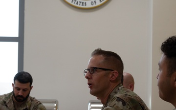 Chief Master Sgt. Wiener visits the 379th AEW during 25.2 rotation