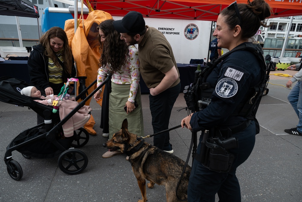Coast Guard K-9 team engages public and conducts sweeps at Fleet Week New York