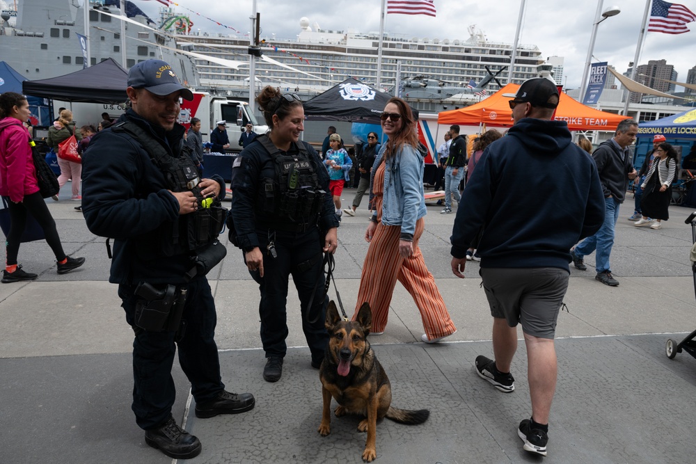 Coast Guard K-9 team engages public and conducts sweeps at Fleet Week New York