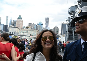 Coast Guard Silent Drill Team performs aboard USS Intrepid during Fleet Week New York