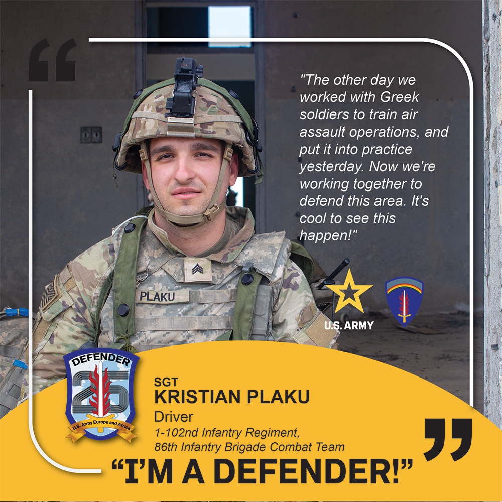 1-102nd Infantry Regiment &quot;I'M A DEFENDER&quot; - SGT Kristian Plaku