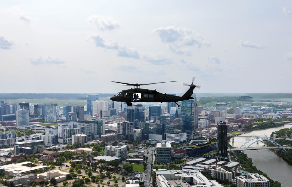 1-230th Assault Helicopter Battalion conducts flyover