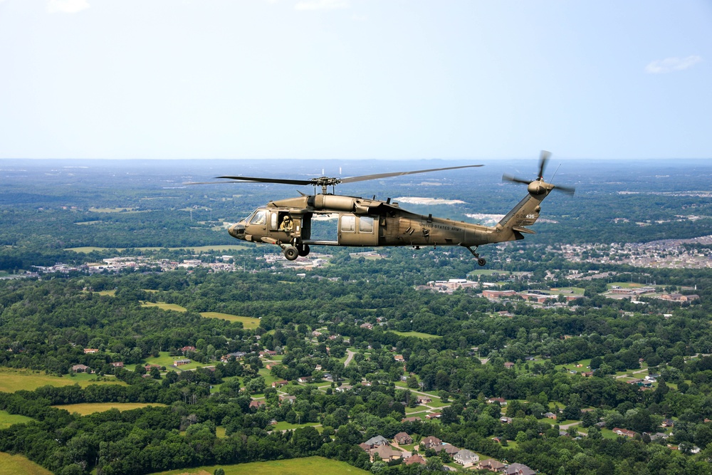 1-230th Assault Helicopter Battalion conducts flyover