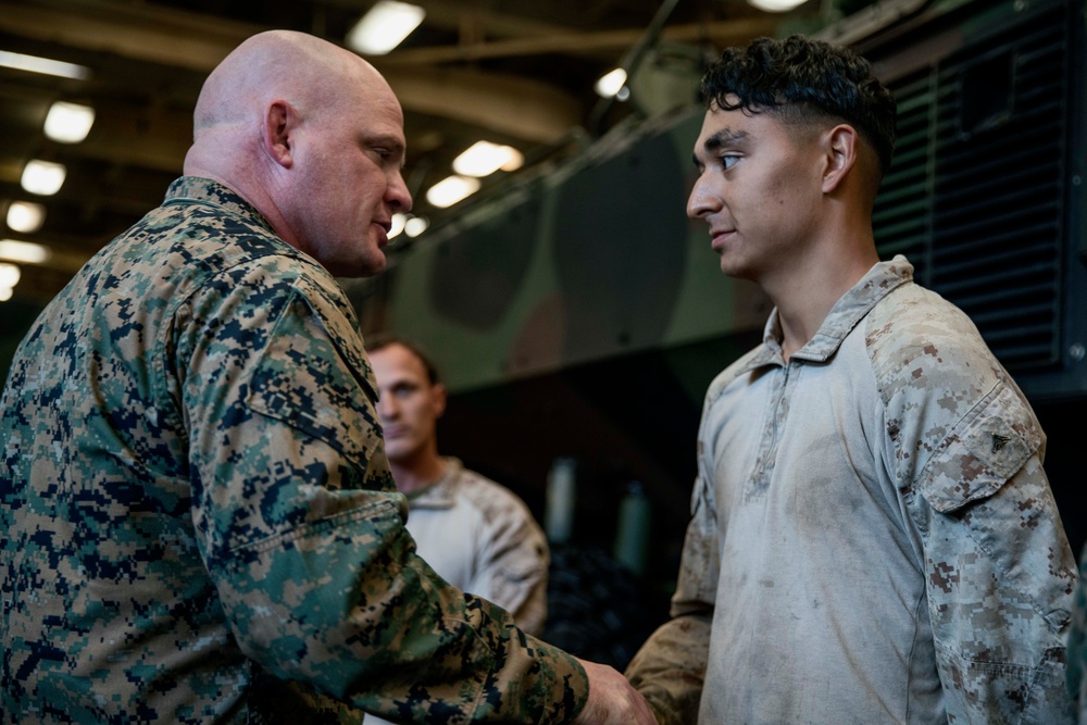 QUART: Leaders Visit Marines, Sailors Aboard Harpers Ferry