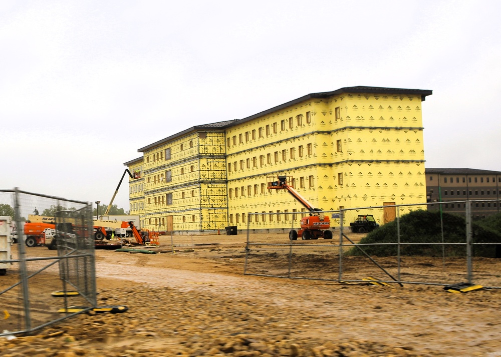 May 2025 barracks construction operations for East Barracks Project at Fort McCoy