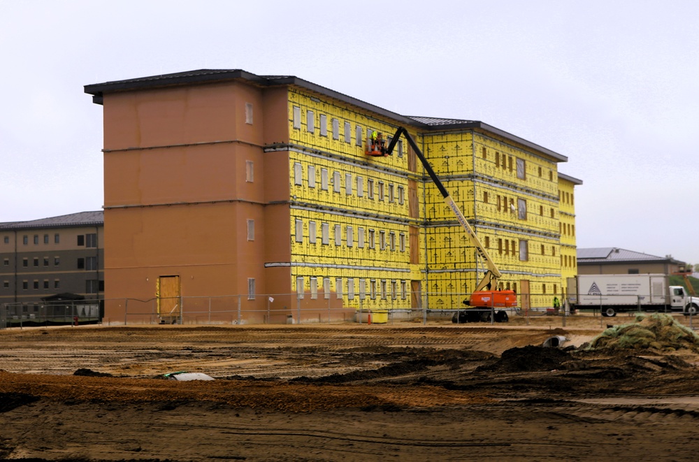 May 2025 barracks construction operations for East Barracks Project at Fort McCoy